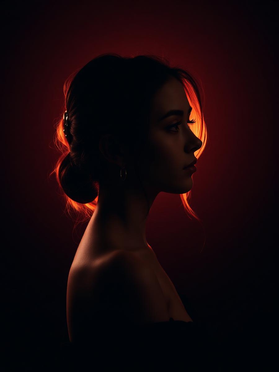Retrato artístico de Ana Liz em luz dourada